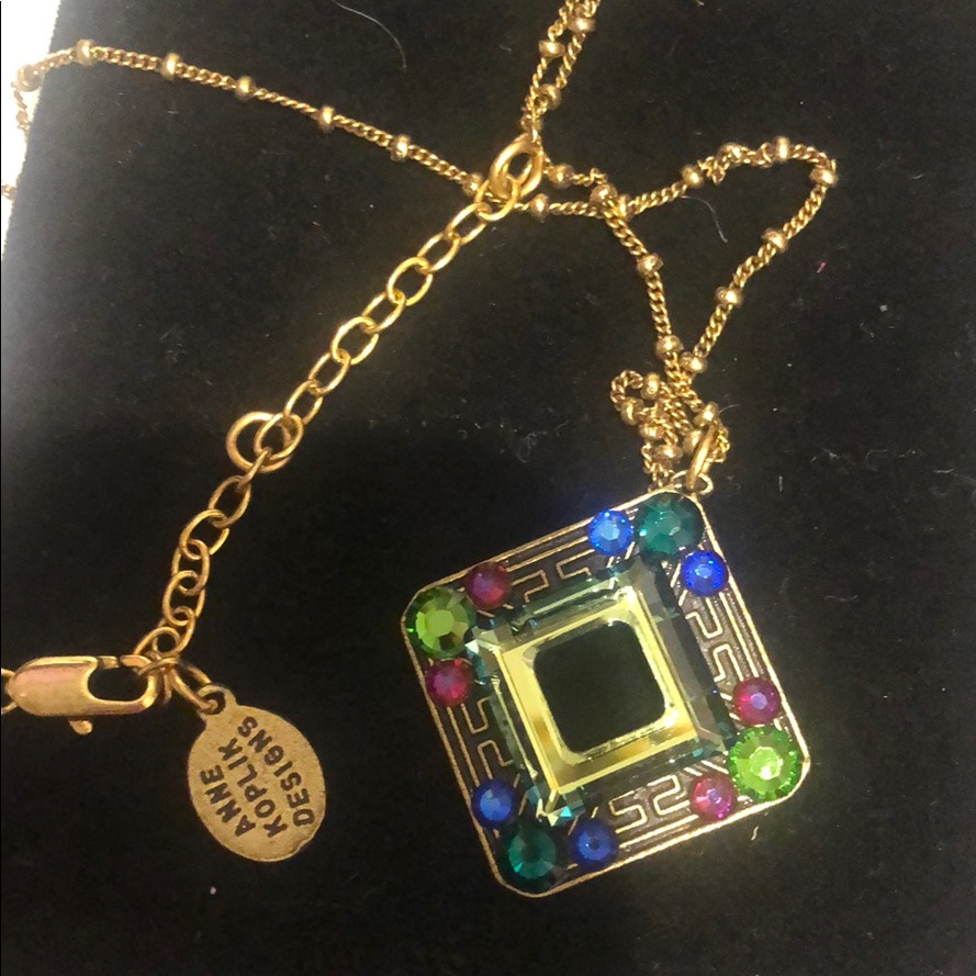 Anne Koplik Crystal Prism Design Necklace,Nwt